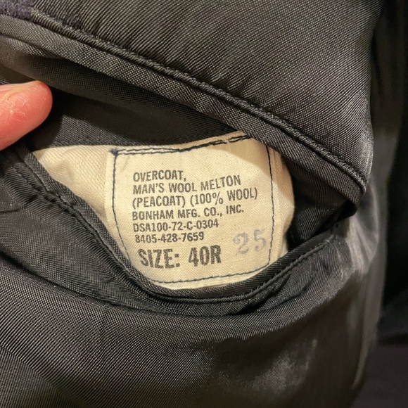 U.S NAVY Vietnam WAR ERA Officers Pea Coat  Blue/Size 40R in Rare Mint condition - Picture 4 of 8